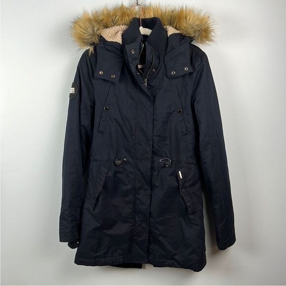 Superdry Jackets & Blazers - Superdry women’s Model microfibre new model faux fur jacket size small